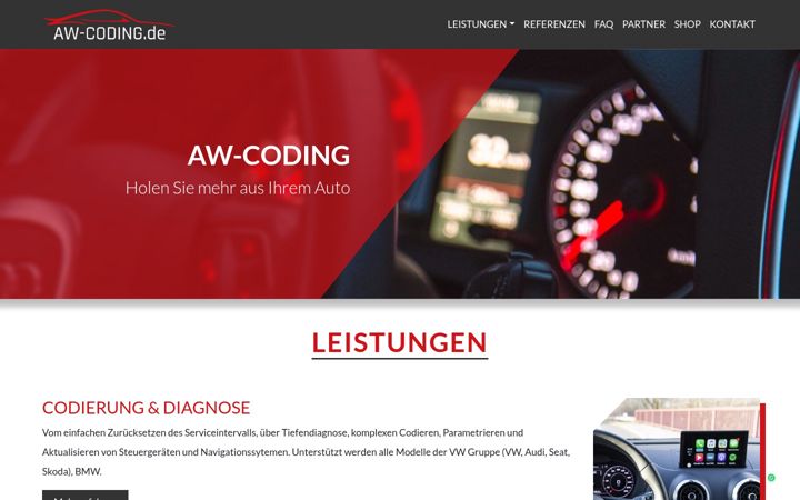 Capture d'écran de aw-coding.de