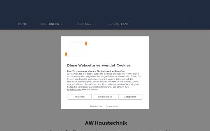 Ekrano kopija aw-haustechnik.de