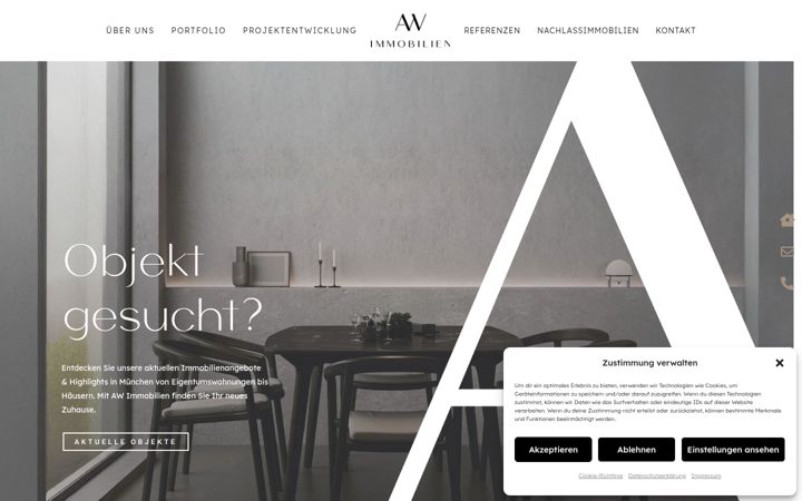 Screenshot of aw-immobilienvermittlung.de