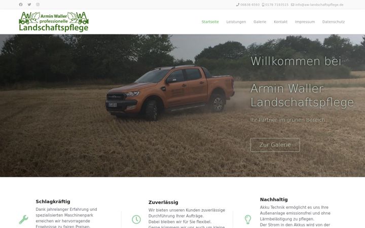Screenshot of aw-landschaftspflege.de