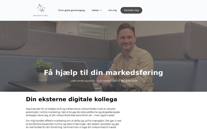 Screenshot of aw-marketing.dk