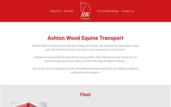 Screenshot of aw-transport.co.uk