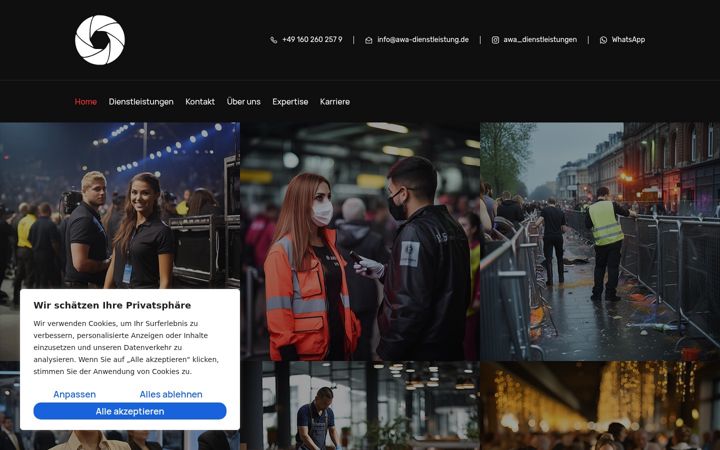 Ekrano kopija awa-dienstleistung.de