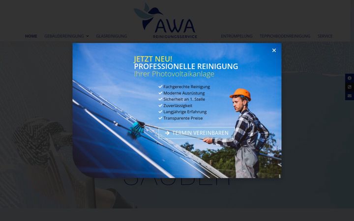 Screenshot of awa-reinigung.de
