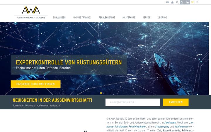 Screenshot of awa-seminare.com