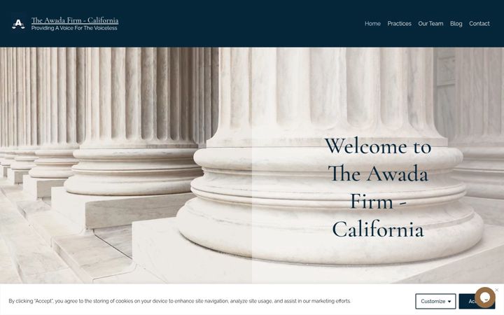 Screenshot of awadafirm.com