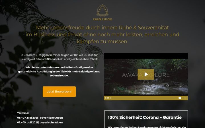Screenshot of awaka-experience.com