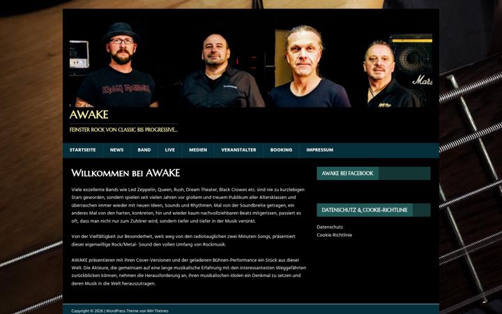 Screenshot of awake-band.de
