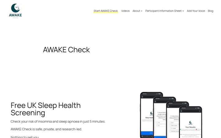 Zrzut ekranu awakecheck.co.uk