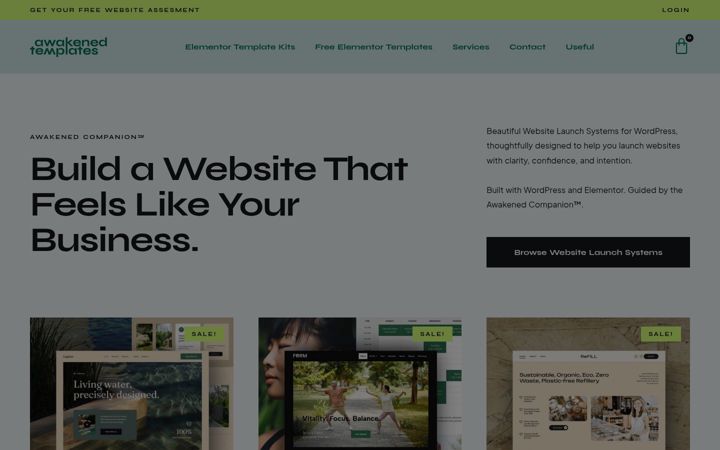 Screenshot of awakenedtemplates.com