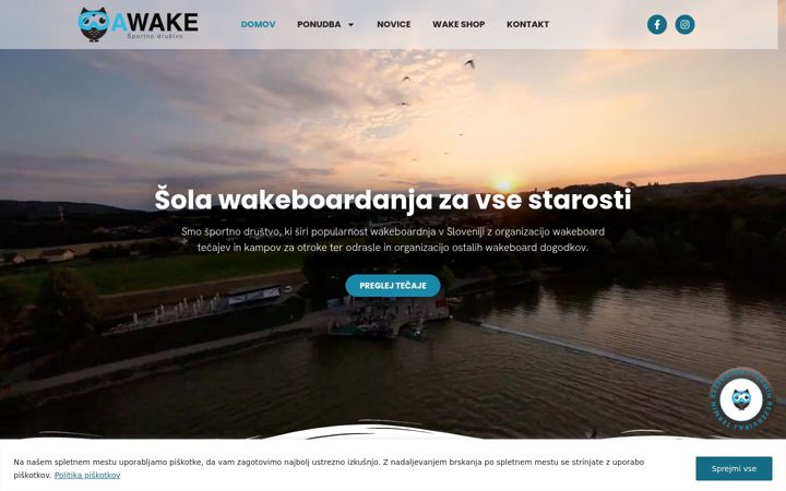 Snimka zaslona za awakesport.si