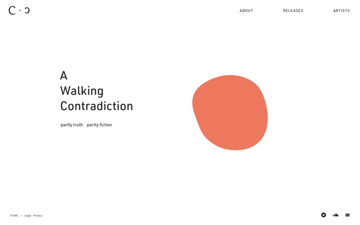 Screenshot of awalkingcontradiction.org