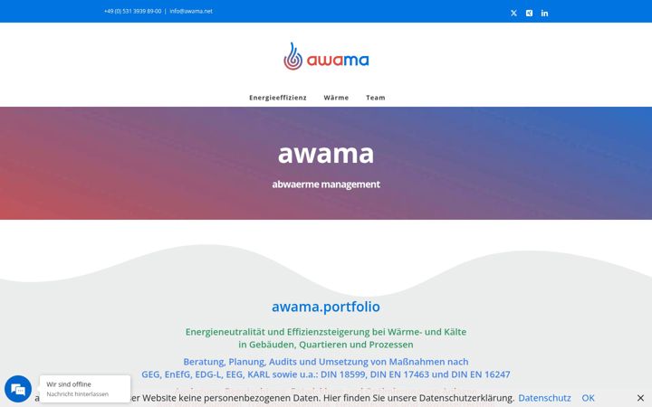 Screenshot of awama.net