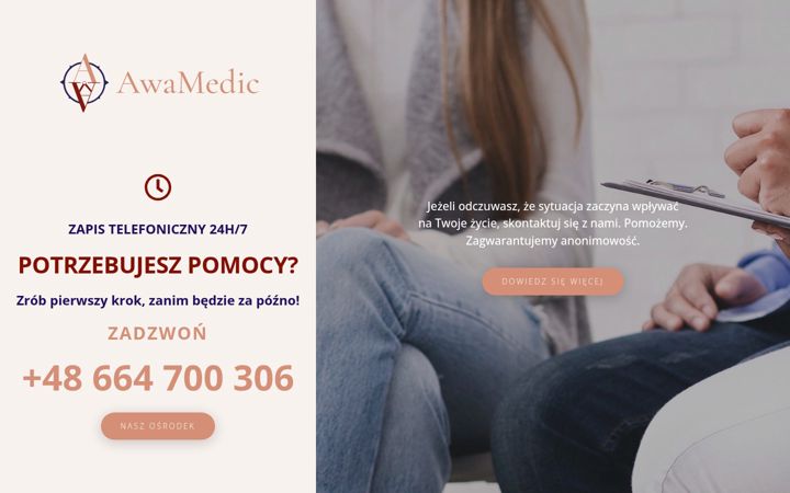 Screenshot of awamedik.pl