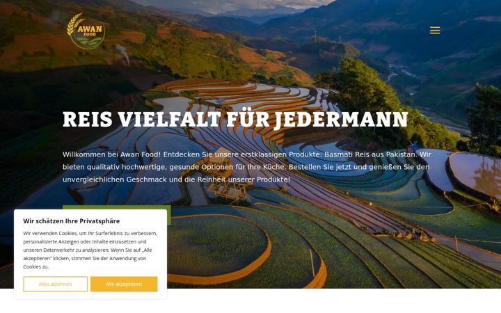 Screenshot of awan-food.de