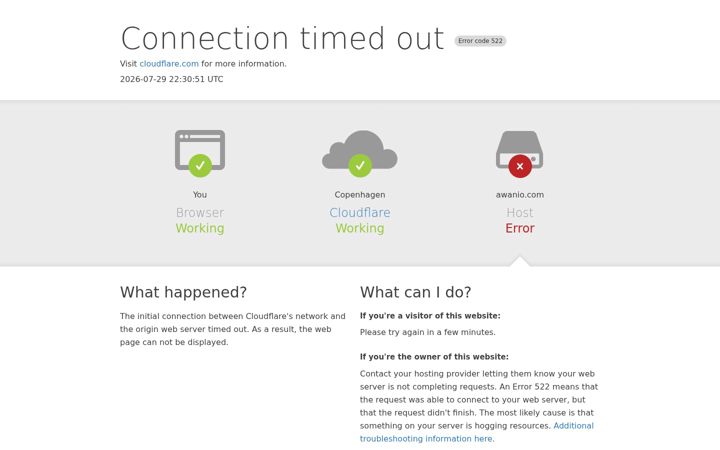 Screenshot of awanio.com