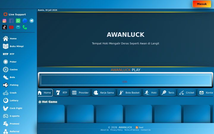 Skjámynd af awanluck.org