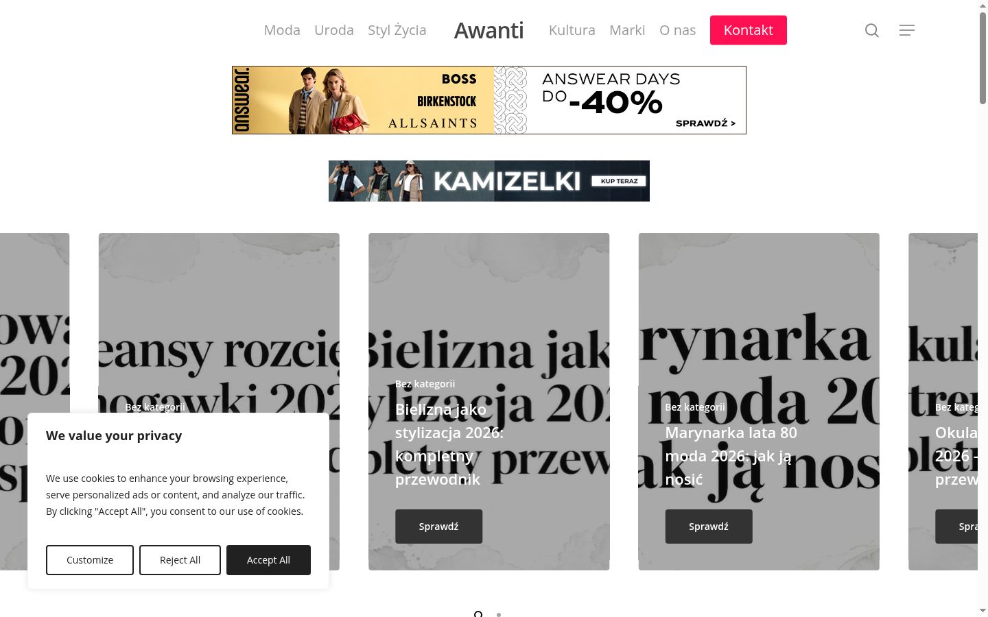 Snímka obrazovky banera súhlasu zobrazeného pred akoukoľvek interakciou