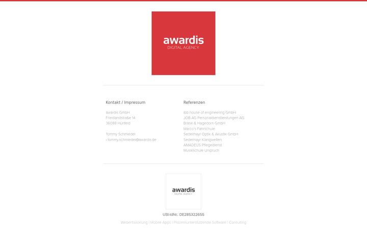 Ekrano kopija awardis.de