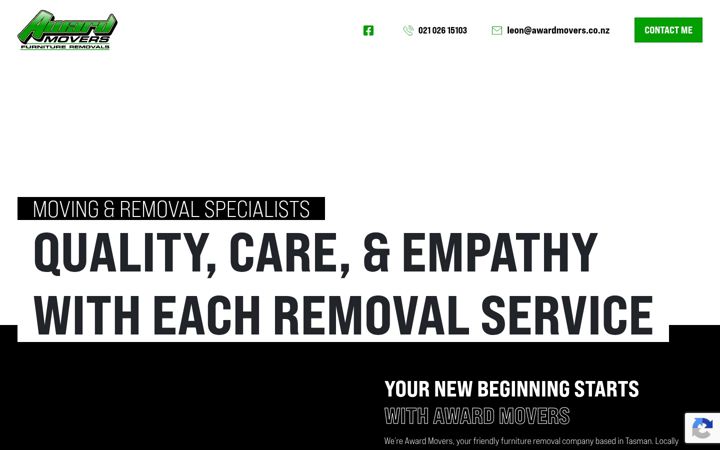 Screenshot of awardmovers.co.nz