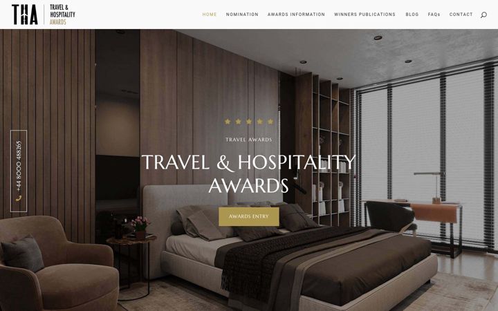 Screenshot of awards.travel