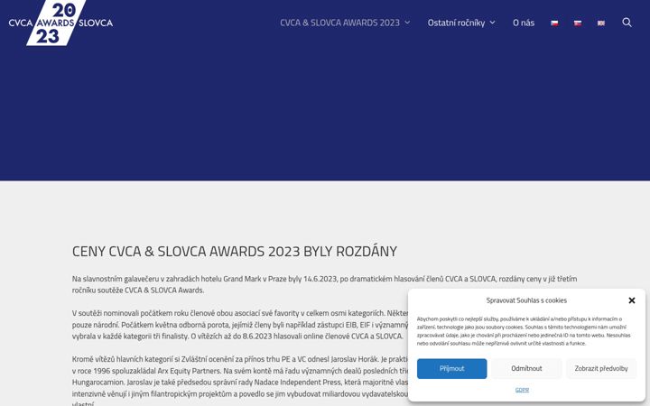 Skjermbilde av awards2023.eu