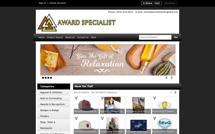 Screenshot of awardspec.net