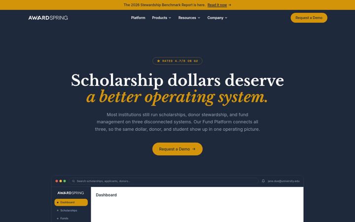 Screenshot of awardspring.com
