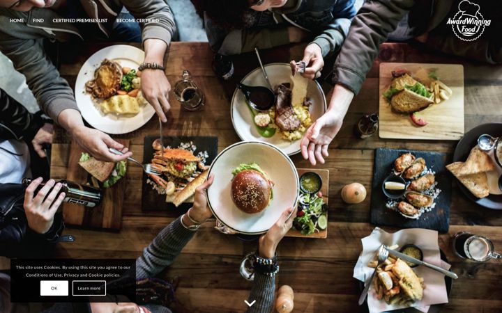 Screenshot of awardwinningfood.uk
