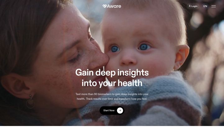 Screenshot of aware.app
