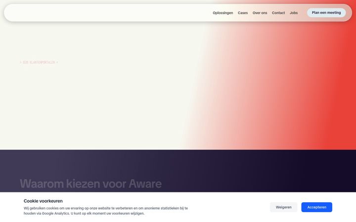 Screenshot of aware.be