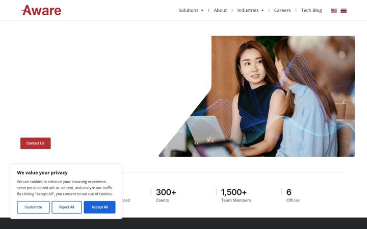Screenshot of aware.co.th