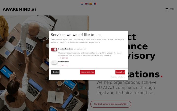 Screenshot of awaremind.ai