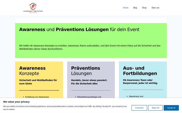 Skærmbillede af awareness-solutions.ch