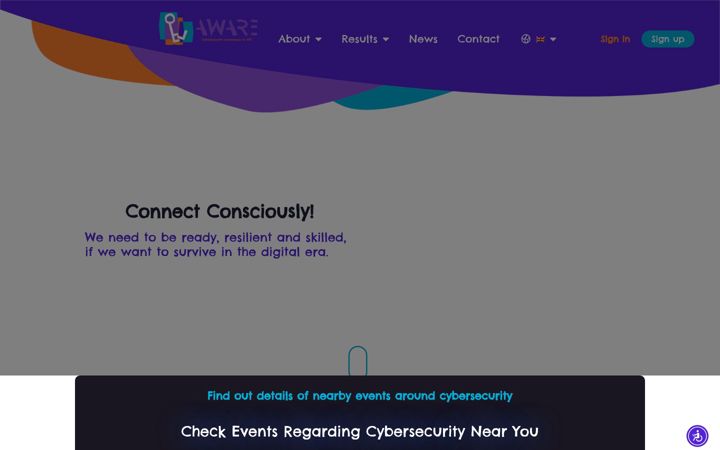 Screenshot of awareproject.eu