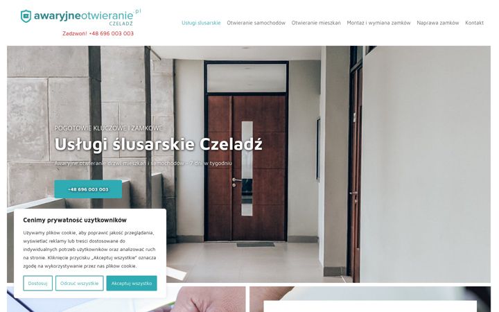 Screenshot of awaryjne-otwieranie-czeladz.pl