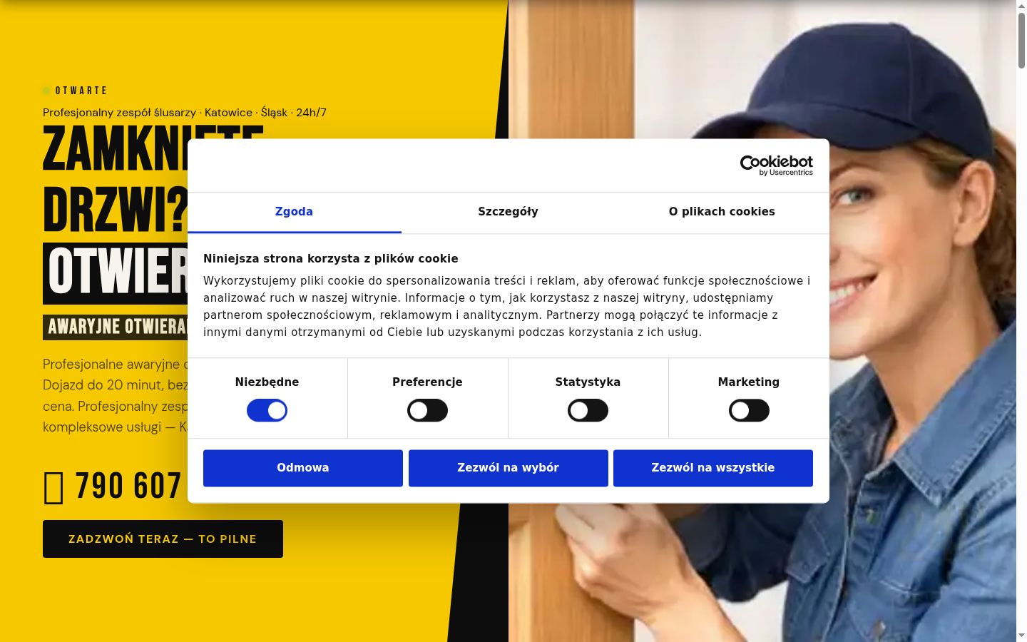 Kuvakaappaus suostumusbannerista, joka näytettiin ennen mitään vuorovaikutusta