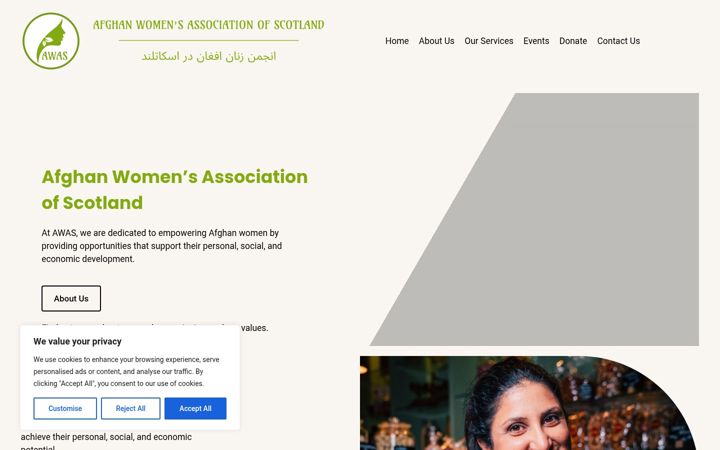 Screenshot of awas.org.uk
