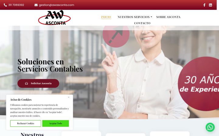 Screenshot of awasconta.com