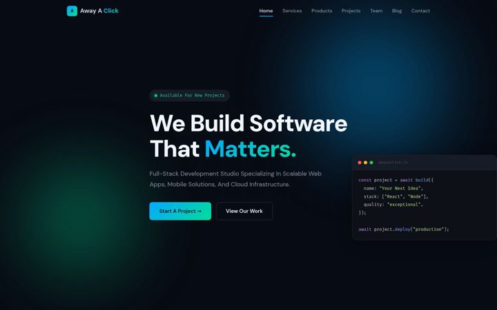 Screenshot of awayaclick.com