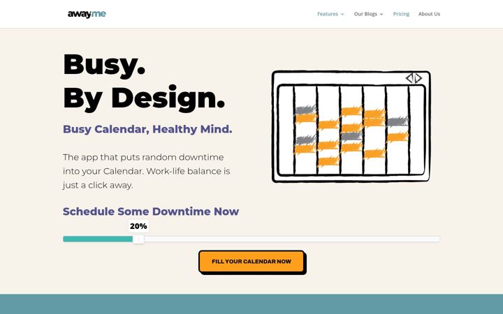 Screenshot of awayme.cc