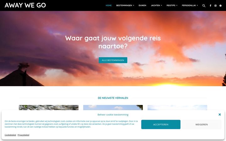Екранна снимка на awaywego.nl