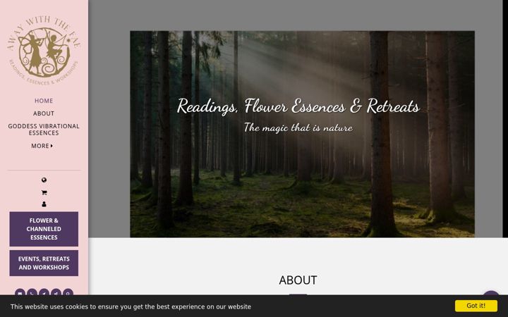 Screenshot of awaywiththefae.net