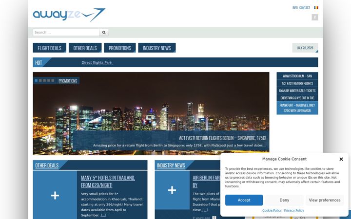 Screenshot of awayze.com