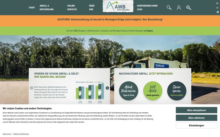 Ekrano kopija awb-ahrweiler.de