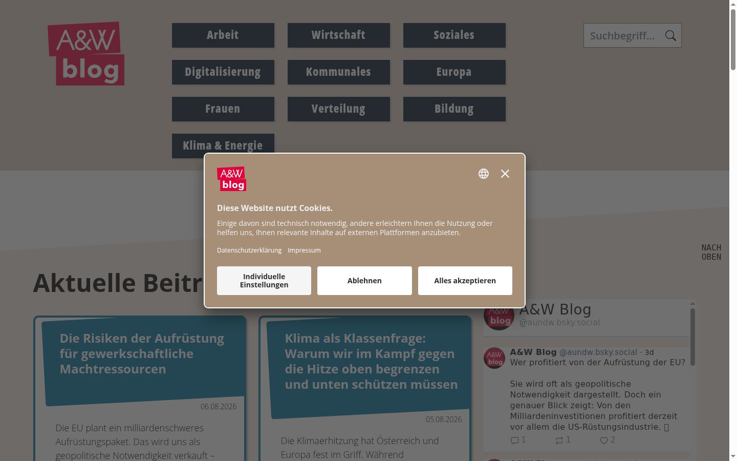 Zrzut ekranu banera zgody wyświetlanego przed jakąkolwiek interakcją