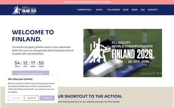 Screenshot of awc2026.fi
