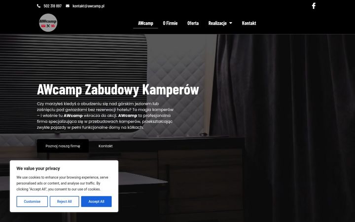 Screenshot of awcamp.pl