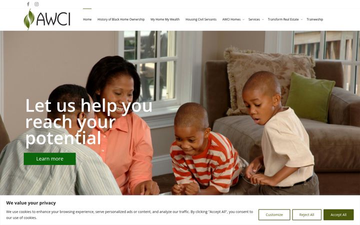 Screenshot of awciproperty.co.za