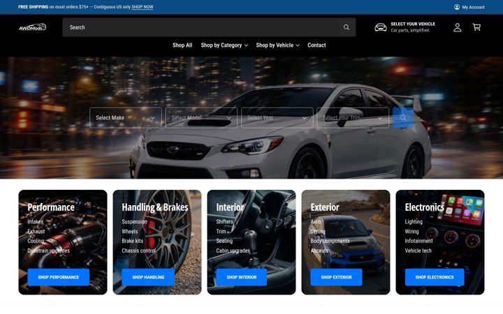 Screenshot of awdmods.com